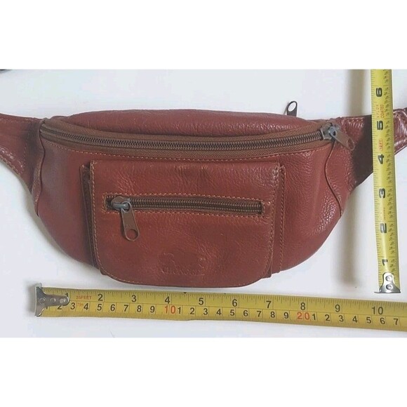 Vintage Unisex CHONGGEE Brown Leather Adjustable Waist Bag Fanny Pack - Picture 7 of 7